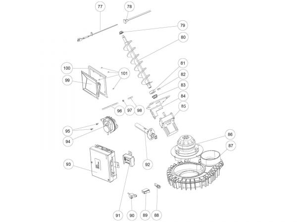 Original Rika Filo Schneckenmotor stufenlos | N112030 | Splitzeichnung Nr. 85