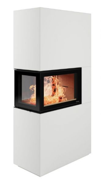 Nordpeis Geneve P Ausstellungsstück | Panoramakamin mit Betonverkleidung | Wärmespeicher | 10,5 kW