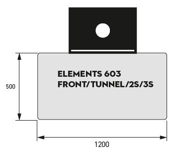 Original Skantherm Elements 603 Tunnel Vorlegeplatte | Glasstärke 6 mm | Kanten poliert